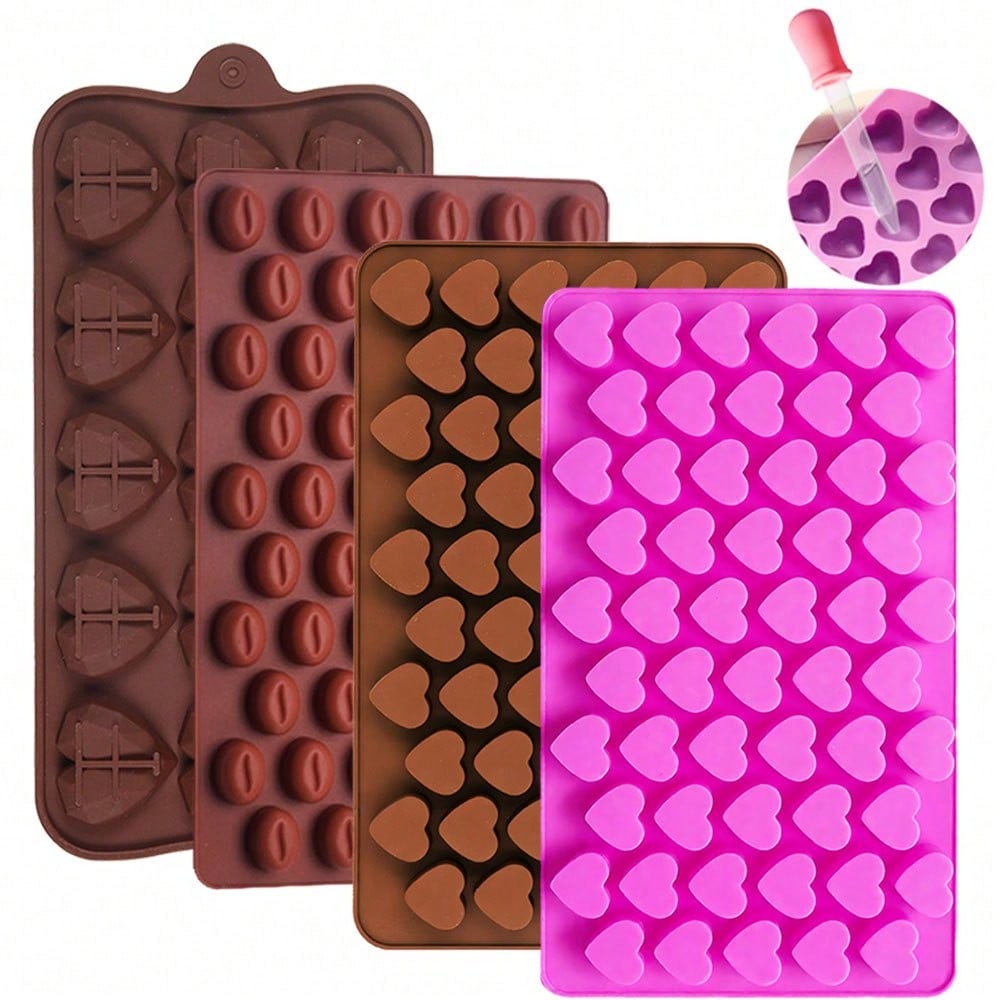 Candle Wax Scale - 2pcs/set Heart-shaped Coffee Bean Shape Silicone