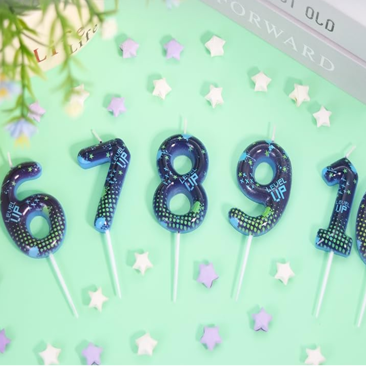Blue Game Boy 0-9 Birthday Can - Candle Supplies Usa 评论和价格