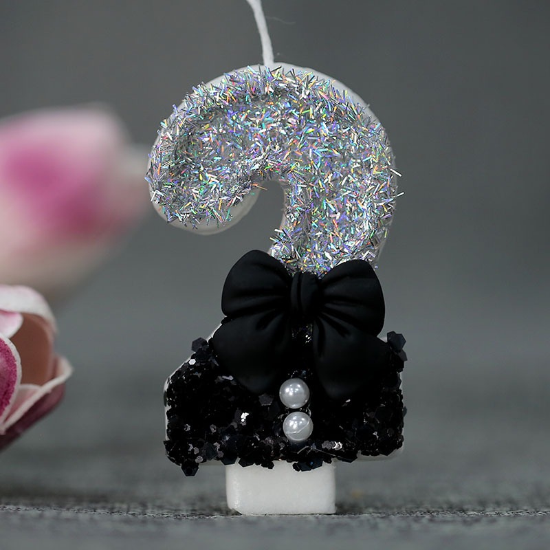 Midnight Bow & Pearl 0-9 Numbe - Candle Supplies Usa 评论和价格